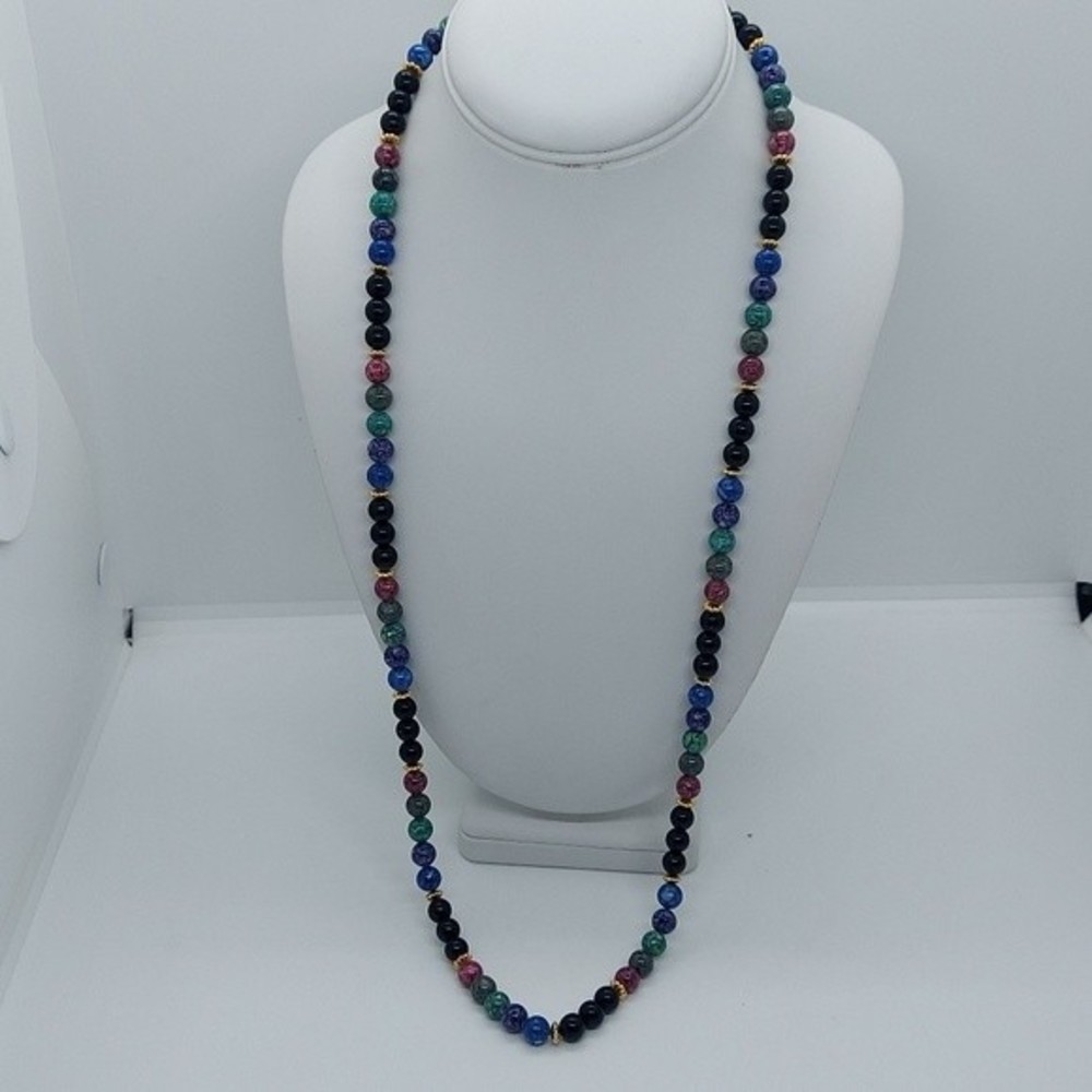 Glass‎ bead multicolor necklace